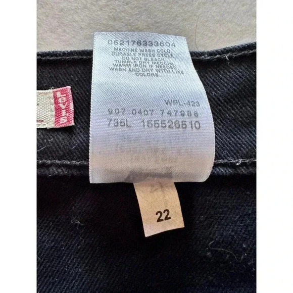 Levi 550 Relaxed Fit Boot Cut Women's Size 6S Black Jeans - Picture 8 of 10